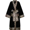 Dolce & Gabbana Dolce & Gabbana - Leopard Print Trim Bathrobe - Dolce & Gabbana Exclusive Luxury Collection - Avvenice