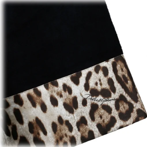 Dolce & Gabbana Dolce & Gabbana - Leopard Print Trim Bathrobe - Dolce & Gabbana Exclusive Luxury Collection - Avvenice