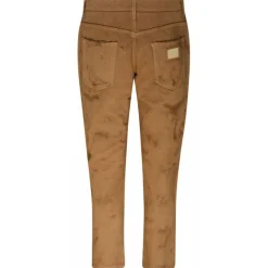 Dolce & Gabbana Dolce & Gabbana - Light Brown Cotton Ripped Slim Fit Jeans - Dolce & Gabbana Exclusive Luxury Collection - Avvenice