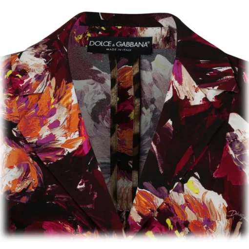 Dolce & Gabbana Dolce & Gabbana - Multi-Coloured Short Cady Jacket - Dolce & Gabbana Exclusive Luxury Collection - Avvenice