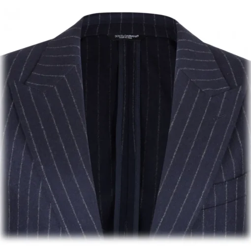Dolce & Gabbana Dolce & Gabbana - Navy Blue Pinstripe Jacket - Dolce & Gabbana Exclusive Luxury Collection - Avvenice^ Jackets