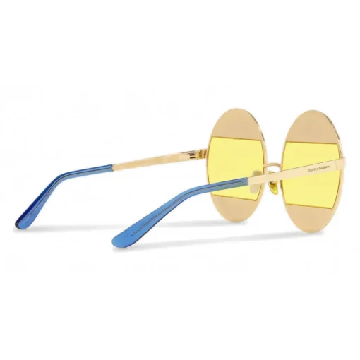 Dolce & Gabbana Eyewear Dolce & Gabbana - Oval Metal Sunglasses with Crystals - Shiny Gold Multicolored - Dolce & Gabbana Eyewear - Avvenice^ Sunglasses & Eyewear