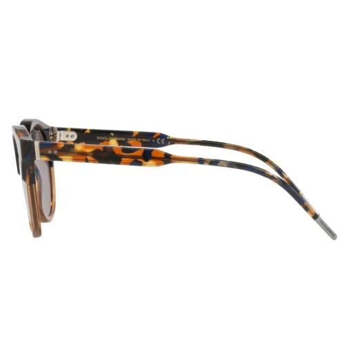 Dolce & Gabbana Eyewear Dolce & Gabbana - Panthos Sunglasses with Keyhole Bridge - Blue Havana and Brown - Dolce & Gabbana Eyewear - Avvenice^ Sunglasses & Eyewear