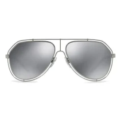 Dolce & Gabbana Eyewear Dolce & Gabbana - Pilot Sunglasses with Metallic Profile - Shiny Grey Gun - Dolce & Gabbana Eyewear - Avvenice