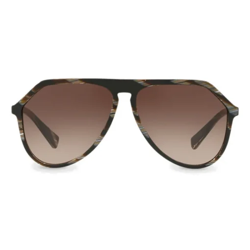 Dolce & Gabbana Eyewear Dolce & Gabbana - Pilot Acetate Sunglasses with Key Bridge - Brown Horn Effect - Dolce & Gabbana Eyewear - Avvenice^ Sunglasses & Eyewear