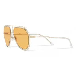 Dolce & Gabbana Eyewear Dolce & Gabbana - Pilot Sunglasses with Metallic Profile - Light Shiny Gold - Dolce & Gabbana Eyewear - Avvenice