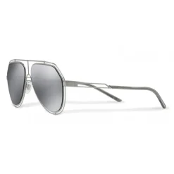 Dolce & Gabbana Eyewear Dolce & Gabbana - Pilot Sunglasses with Metallic Profile - Shiny Grey Gun - Dolce & Gabbana Eyewear - Avvenice