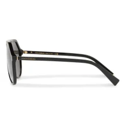 Dolce & Gabbana Eyewear Dolce & Gabbana - Pilot Acetate Sunglasses with Key Bridge - Black - Dolce & Gabbana Eyewear - Avvenice