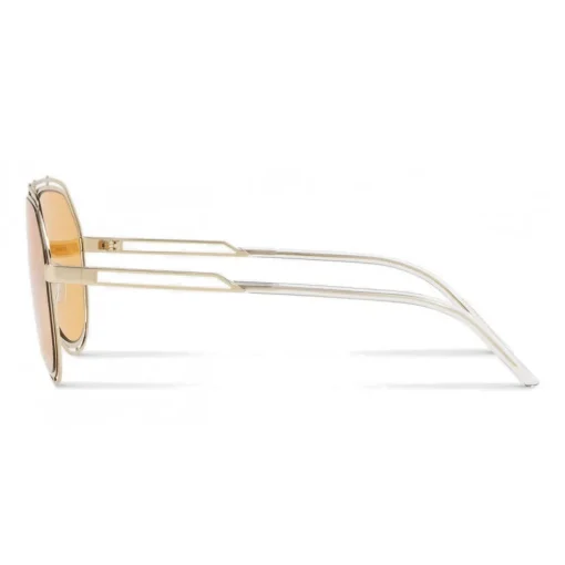 Dolce & Gabbana Eyewear Dolce & Gabbana - Pilot Sunglasses with Metallic Profile - Light Shiny Gold - Dolce & Gabbana Eyewear - Avvenice
