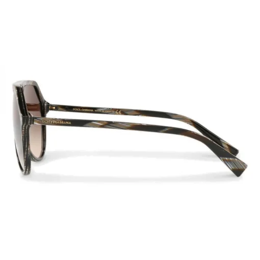 Dolce & Gabbana Eyewear Dolce & Gabbana - Pilot Acetate Sunglasses with Key Bridge - Brown Horn Effect - Dolce & Gabbana Eyewear - Avvenice^ Sunglasses & Eyewear