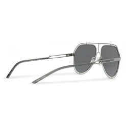 Dolce & Gabbana Eyewear Dolce & Gabbana - Pilot Sunglasses with Metallic Profile - Shiny Grey Gun - Dolce & Gabbana Eyewear - Avvenice