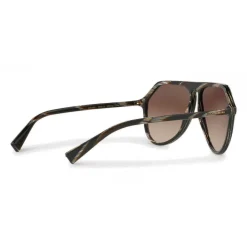 Dolce & Gabbana Eyewear Dolce & Gabbana - Pilot Acetate Sunglasses with Key Bridge - Brown Horn Effect - Dolce & Gabbana Eyewear - Avvenice^ Sunglasses & Eyewear