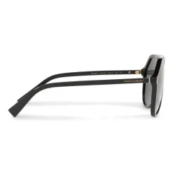 Dolce & Gabbana Eyewear Dolce & Gabbana - Pilot Acetate Sunglasses with Key Bridge - Black - Dolce & Gabbana Eyewear - Avvenice