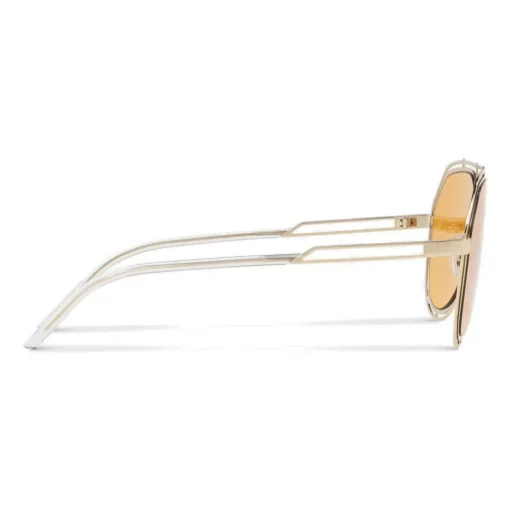 Dolce & Gabbana Eyewear Dolce & Gabbana - Pilot Sunglasses with Metallic Profile - Light Shiny Gold - Dolce & Gabbana Eyewear - Avvenice