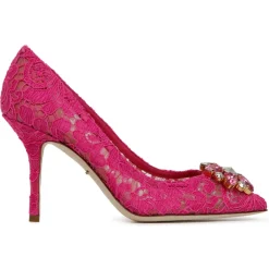 Dolce & Gabbana Dolce & Gabbana - Pink Calf Leather Blend Bellucci Taormina Pumps - Dolce & Gabbana Exclusive Luxury Collection - Avvenice^ Shoes