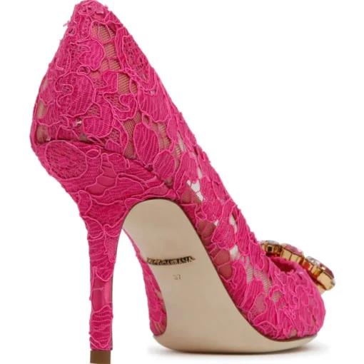 Dolce & Gabbana Dolce & Gabbana - Pink Calf Leather Blend Bellucci Taormina Pumps - Dolce & Gabbana Exclusive Luxury Collection - Avvenice^ Shoes