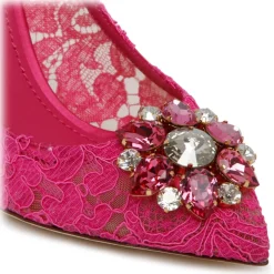 Dolce & Gabbana Dolce & Gabbana - Pink Calf Leather Blend Bellucci Taormina Pumps - Dolce & Gabbana Exclusive Luxury Collection - Avvenice^ Shoes