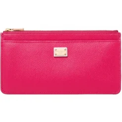 Dolce & Gabbana Dolce & Gabbana - Pink Logo Plaque Wallet - Dolce & Gabbana Exclusive Luxury Collection - Avvenice