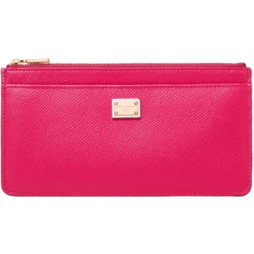 Dolce & Gabbana Dolce & Gabbana - Pink Logo Plaque Wallet - Dolce & Gabbana Exclusive Luxury Collection - Avvenice