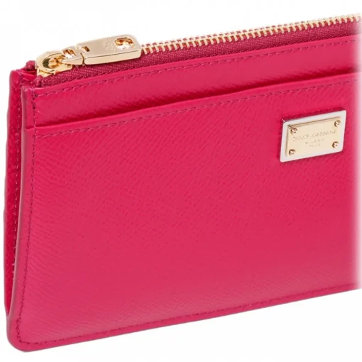 Dolce & Gabbana Dolce & Gabbana - Pink Logo Plaque Wallet - Dolce & Gabbana Exclusive Luxury Collection - Avvenice