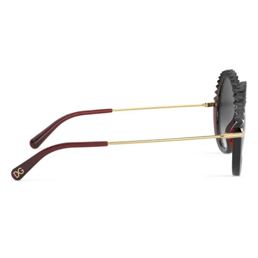 Dolce & Gabbana Eyewear Dolce & Gabbana - Plisse Sunglasses - Burgundy - Dolce & Gabbana Eyewear - Avvenice
