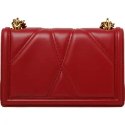 Dolce & Gabbana Dolce & Gabbana - Red Calf Leather Medium Devotion Shoulder Bag - Dolce & Gabbana Exclusive Luxury Collection - Avvenice