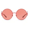 Dolce & Gabbana Eyewear Dolce & Gabbana - Round Metal Sunglasses with DG Detail - Brilliant Burgundy - Dolce & Gabbana Eyewear - Avvenice
