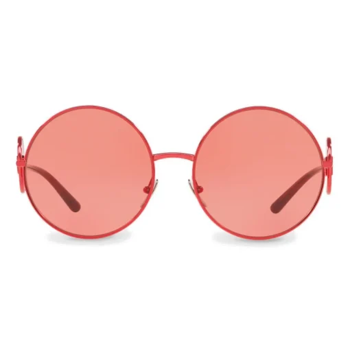 Dolce & Gabbana Eyewear Dolce & Gabbana - Round Metal Sunglasses with DG Detail - Brilliant Burgundy - Dolce & Gabbana Eyewear - Avvenice