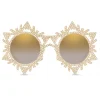 Dolce & Gabbana Eyewear Dolce & Gabbana - Round Sunglasses with DG Star - Gold - Dolce & Gabbana Eyewear - Avvenice^ Sunglasses & Eyewear