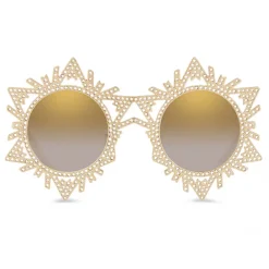 Dolce & Gabbana Eyewear Dolce & Gabbana - Round Sunglasses with DG Star - Gold - Dolce & Gabbana Eyewear - Avvenice^ Sunglasses & Eyewear