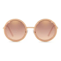 Dolce & Gabbana Eyewear Dolce & Gabbana - Round Sunglasses with "Sacred Heart" Metal Profile - Rose Gold - Dolce & Gabbana Eyewear - Avvenice