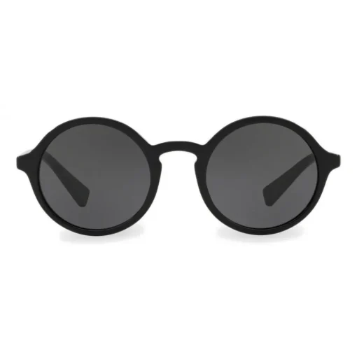 Dolce & Gabbana Eyewear Dolce & Gabbana - Round Acetate Sunglasses with Key Bridge - Black - Dolce & Gabbana Eyewear - Avvenice