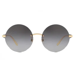 Dolce & Gabbana Eyewear Dolce & Gabbana - Round Sunglasses Plaque Logo - Black Gold - Dolce & Gabbana Eyewear - Avvenice