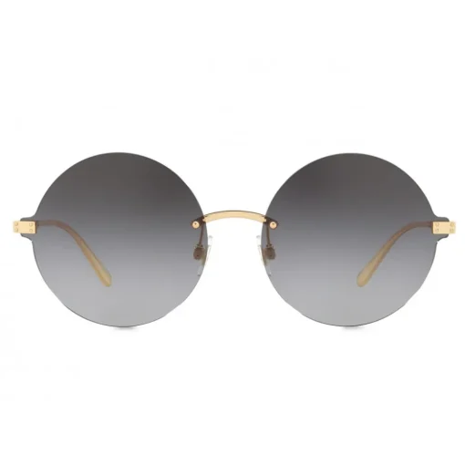 Dolce & Gabbana Eyewear Dolce & Gabbana - Round Sunglasses Plaque Logo - Black Gold - Dolce & Gabbana Eyewear - Avvenice