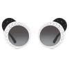 Dolce & Gabbana Eyewear Dolce & Gabbana - Round Sunglasses DG Fashion Panda - Black and White with Strass - Dolce & Gabbana Eyewear - Avvenice
