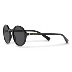 Dolce & Gabbana Eyewear Dolce & Gabbana - Round Acetate Sunglasses with Key Bridge - Black - Dolce & Gabbana Eyewear - Avvenice