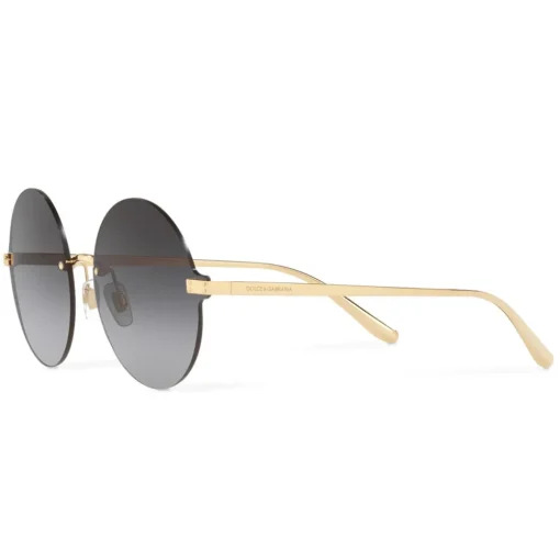 Dolce & Gabbana Eyewear Dolce & Gabbana - Round Sunglasses Plaque Logo - Black Gold - Dolce & Gabbana Eyewear - Avvenice