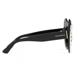 Dolce & Gabbana Eyewear Dolce & Gabbana - Round Sunglasses DG Fashion Panda - Black and White with Strass - Dolce & Gabbana Eyewear - Avvenice