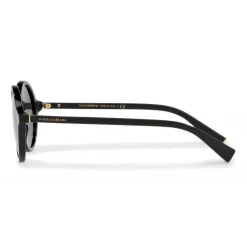 Dolce & Gabbana Eyewear Dolce & Gabbana - Round Acetate Sunglasses with Key Bridge - Black - Dolce & Gabbana Eyewear - Avvenice