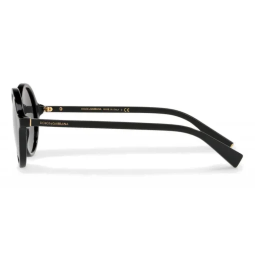 Dolce & Gabbana Eyewear Dolce & Gabbana - Round Acetate Sunglasses with Key Bridge - Black - Dolce & Gabbana Eyewear - Avvenice