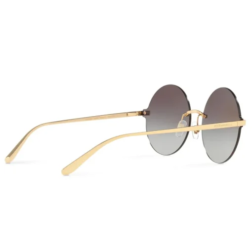Dolce & Gabbana Eyewear Dolce & Gabbana - Round Sunglasses Plaque Logo - Black Gold - Dolce & Gabbana Eyewear - Avvenice