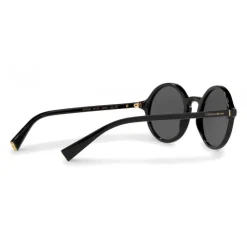 Dolce & Gabbana Eyewear Dolce & Gabbana - Round Acetate Sunglasses with Key Bridge - Black - Dolce & Gabbana Eyewear - Avvenice