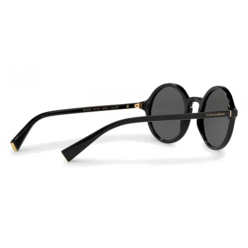 Dolce & Gabbana Eyewear Dolce & Gabbana - Round Acetate Sunglasses with Key Bridge - Black - Dolce & Gabbana Eyewear - Avvenice