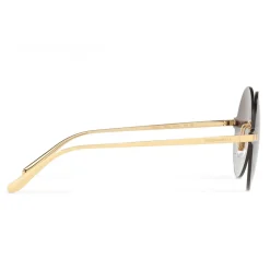 Dolce & Gabbana Eyewear Dolce & Gabbana - Round Sunglasses Plaque Logo - Black Gold - Dolce & Gabbana Eyewear - Avvenice
