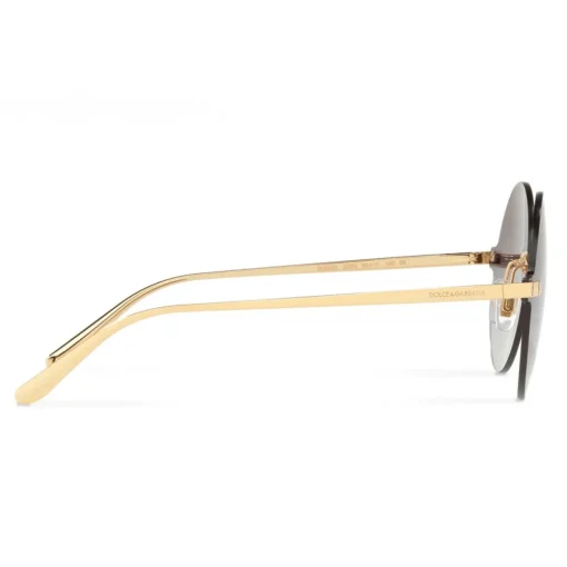 Dolce & Gabbana Eyewear Dolce & Gabbana - Round Sunglasses Plaque Logo - Black Gold - Dolce & Gabbana Eyewear - Avvenice
