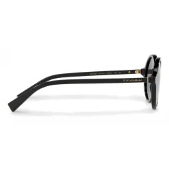 Dolce & Gabbana Eyewear Dolce & Gabbana - Round Acetate Sunglasses with Key Bridge - Black - Dolce & Gabbana Eyewear - Avvenice