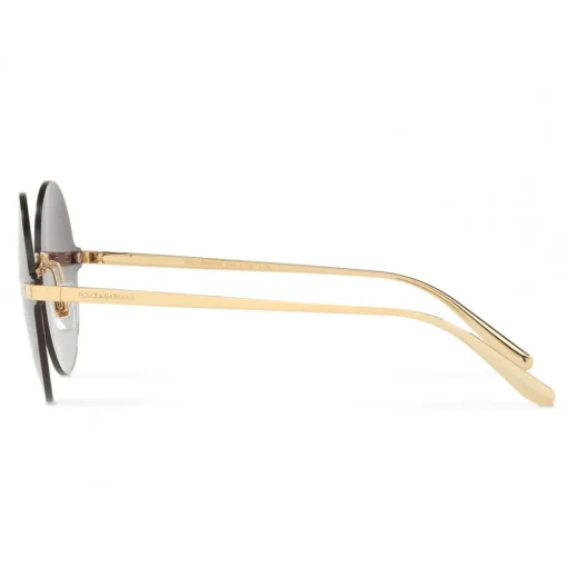 Dolce & Gabbana Eyewear Dolce & Gabbana - Round Sunglasses Plaque Logo - Black Gold - Dolce & Gabbana Eyewear - Avvenice