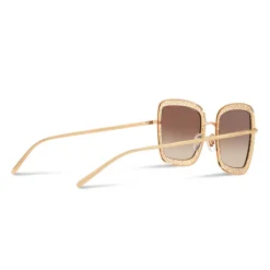 Dolce & Gabbana Eyewear Dolce & Gabbana - Square Devotion Sunglasses with Lace - Gold - Dolce & Gabbana Eyewear - Avvenice