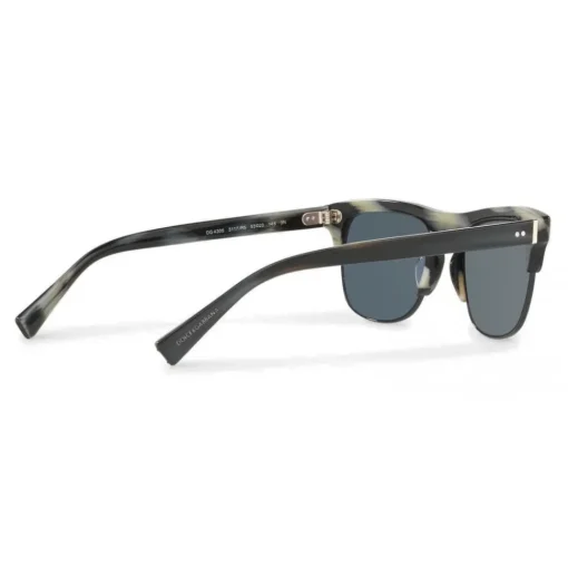 Dolce & Gabbana Eyewear Dolce & Gabbana - Square Sunglasses in Acetate and Metal - Blue Silver Striped - Dolce & Gabbana Eyewear - Avvenice