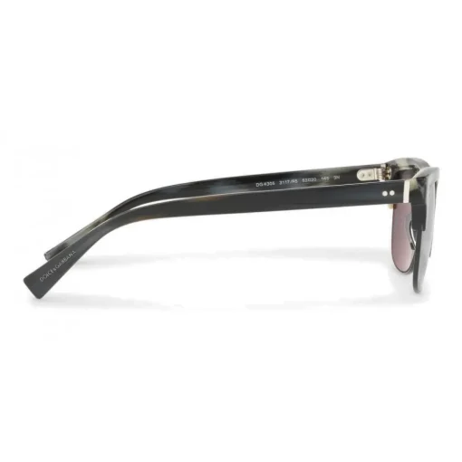 Dolce & Gabbana Eyewear Dolce & Gabbana - Square Sunglasses in Acetate and Metal - Blue Silver Striped - Dolce & Gabbana Eyewear - Avvenice